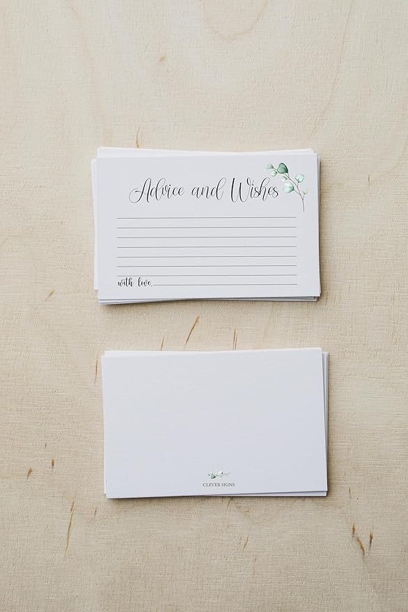 Watercolor Advice and Wishes Cards, 50 Pack, Double Sided, Heavyweight Card - Image 2