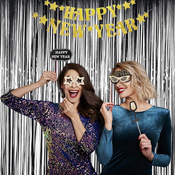 Melsan Halloween Party Decorations Tinsel Backdrop Streamers, 2 Pack - Image 4