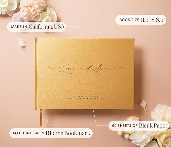 MUUJEE Personalized Guestbook in Gold - Image 3