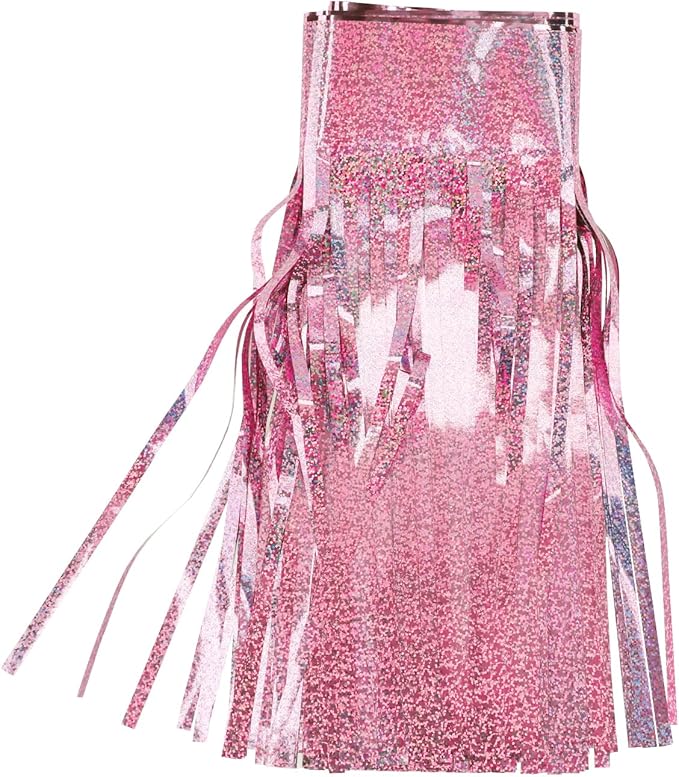 4 Pack Total 40 Feet Foil Fringe Garland Lilac Metallic Wall Hanging Drapes - Image 8