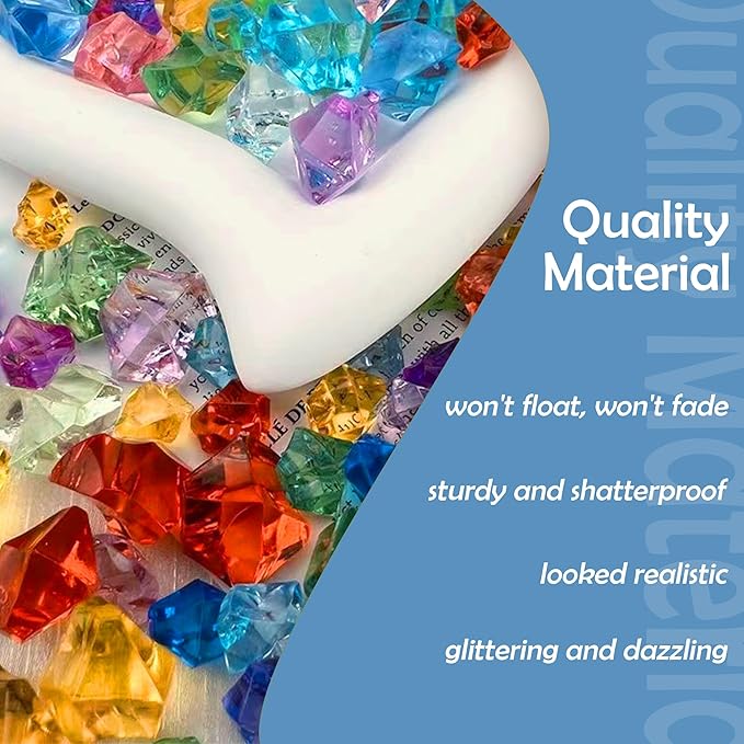 Multicolor Vase Fillers Sparkling Fake Crush Ice Rocks Acrylic Diamonds - Image 3