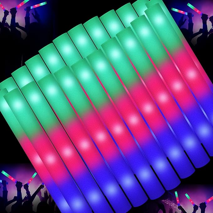 44 PCS Foam Glow Sticks Bulk by SHQDD