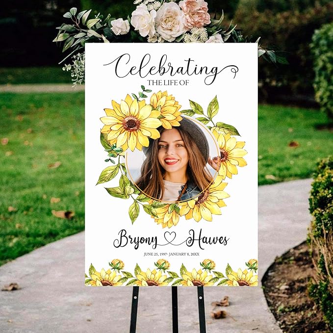Memorial Sign Celebration of Life Template Funeral Welcome Sign Memorial - Image 2