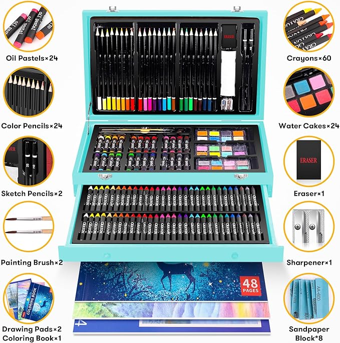 iBayam Art Supplies, 2 Sketch Pads, Creative Gift Box - Image 2