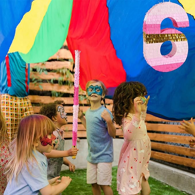 PCFING 20 Inch Number 6 Piñata Pink Gold - Image 5