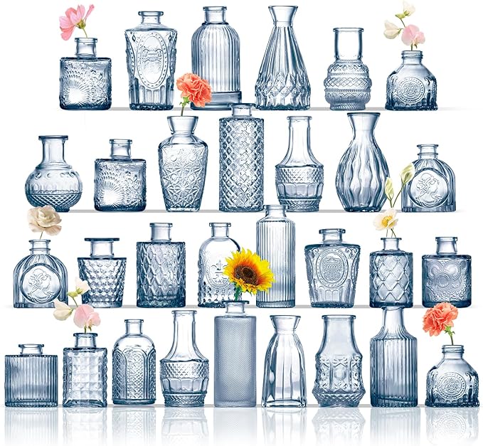 Bud Vases in Bulk 30, Small Flower Vase by ROLLSCERAY