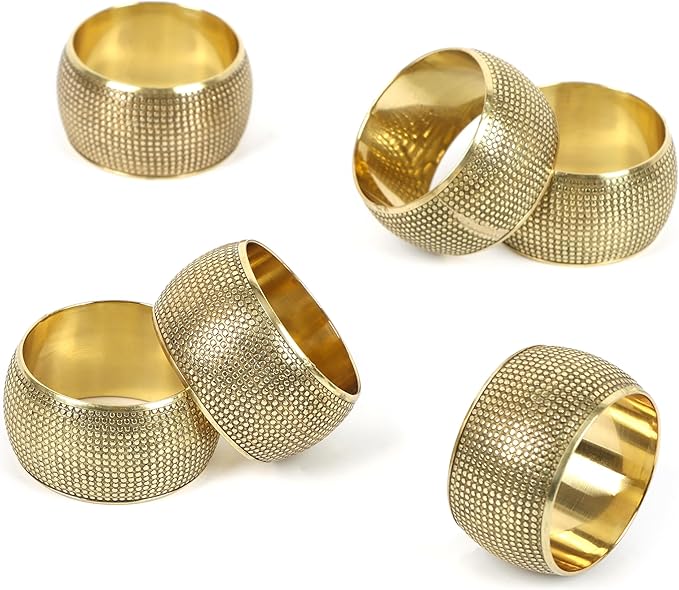 Gold Napkin Rings Set of 12 - Image 8