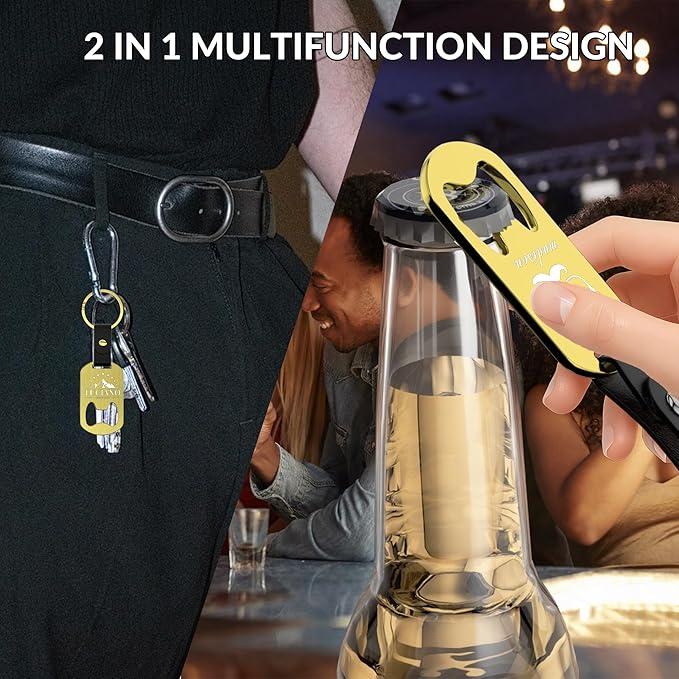 2 in 1 Personalized Bottle Openers Keychains Bulk, Pack 5-100 Flat Metal Custom - Image 3