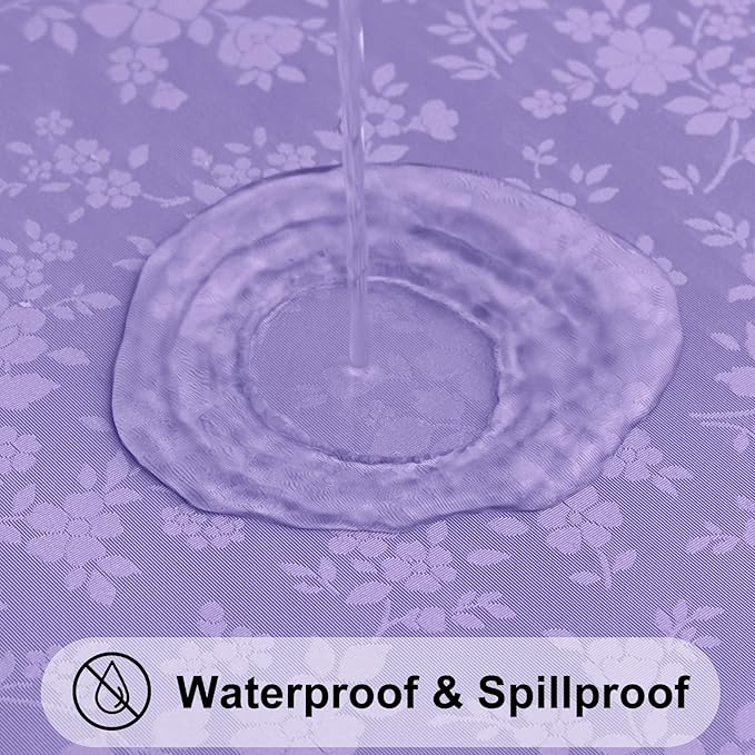 Smiry Rectangle Table Cloth, Waterproof Heavy Duty Vinyl Tablecloths, Wipeable - Image 2