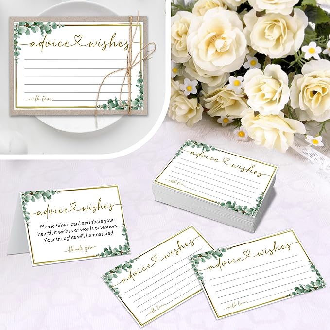 50 Advice and Wishes Cards, Double Sided Fill-In Advice Cards - Image 3
