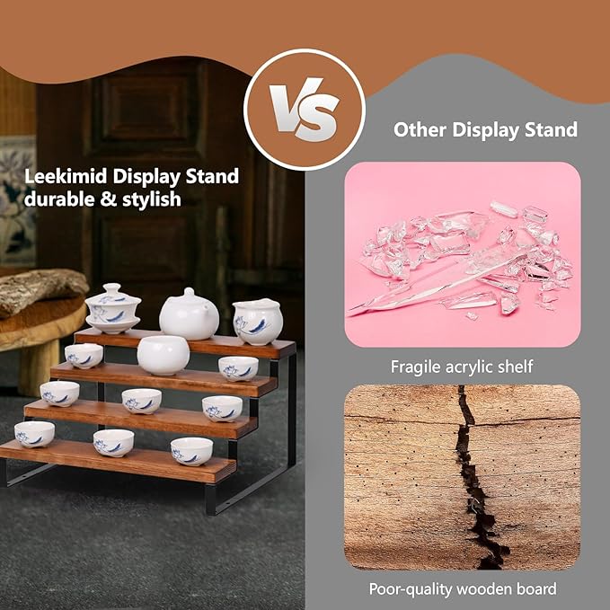 4 Tier Wooden Display Riser Stand Perfume Organizer - Image 6