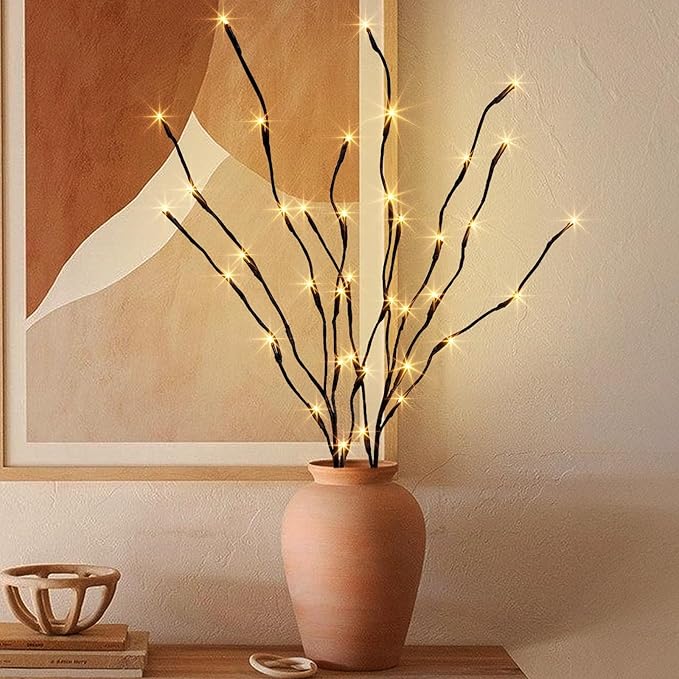 PEIDUO Lighted Branch, 30Inch 2PK 40 LED Pathway Lights, Battery Operate - Image 2