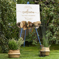NianFeng Wooden Easel Stand for Sign, Easel Display Stand Floor for Wedding Sign by nianfeng