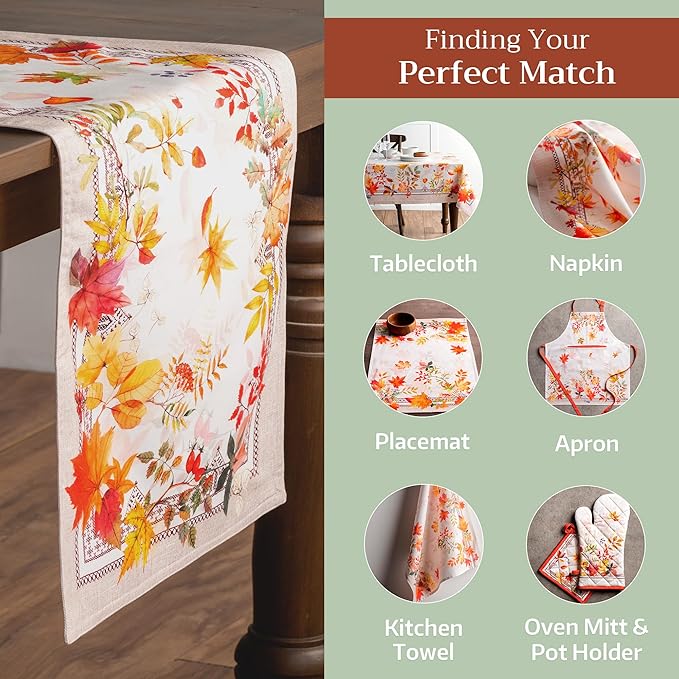 Maison d' Hermine Table Runner 100% Cotton Double Layer Table Runners 108 - Image 6