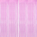 2 Pack Pastel Purple Foil Fringe Backdrop Curtains, Tinsel Streamers Birthday by Voircoloria