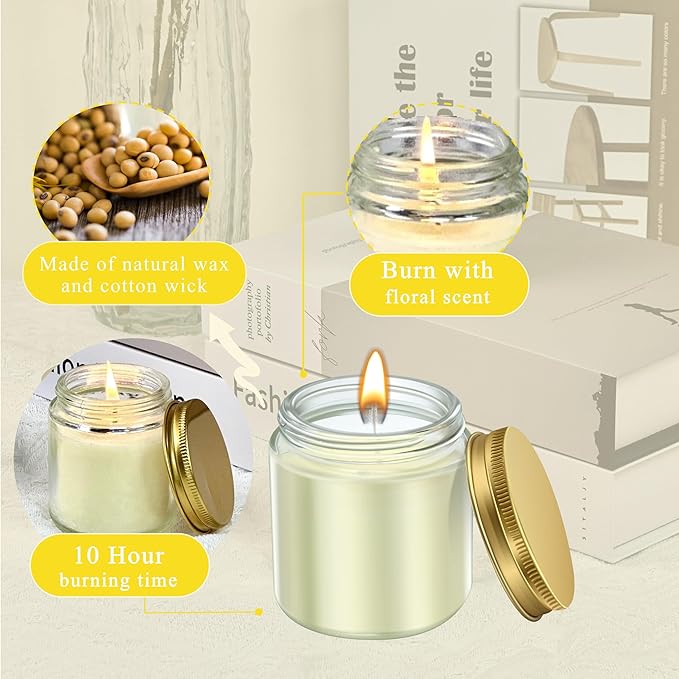 ACITHGL 36 Pcs 4oz Mini Mason Jar Candles Small Scented Candles Bulk - Image 5