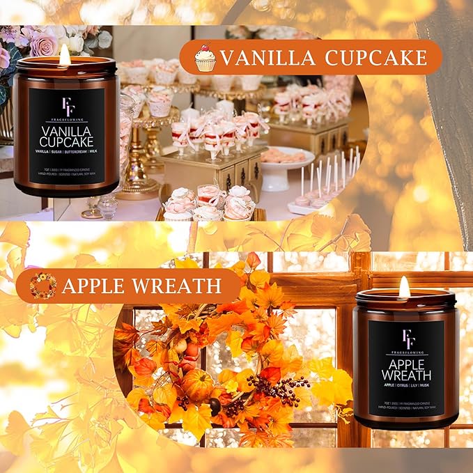 Fall Candles Set, 4 Pack Candles - Image 4
