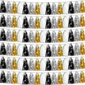 6P Black Gold Silver Foil Fringe Metallic Tassel Garland, Tassels Banner by HYSILLA