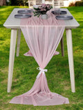 MDS 10 Pack 10ft Chiffon Table Runner 29 x 120 Inches Sheer Wedding Runner by MDS