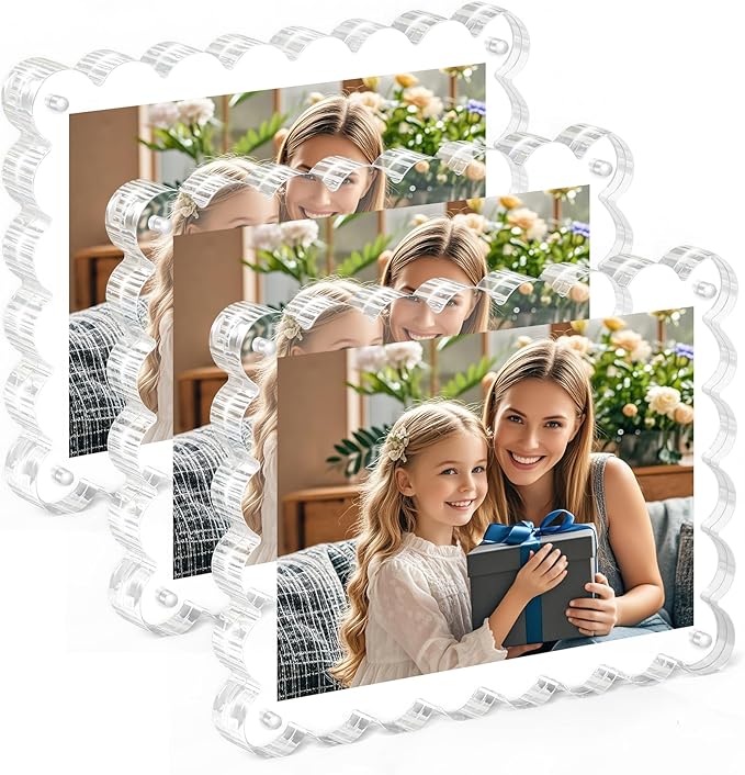 3Pack Magnetic Acrylic Picture Frames 5×7 Inch by Chivalral
