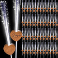 100 Pcs Wedding Sparklers Heart Shaped LED Glow Sticks Fiber Optic Wands Light by Tujoe