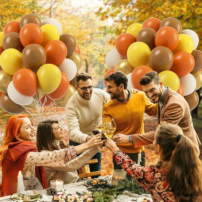 60pcs Fall Balloons Thanksgiving Balloons 12inch - Image 8