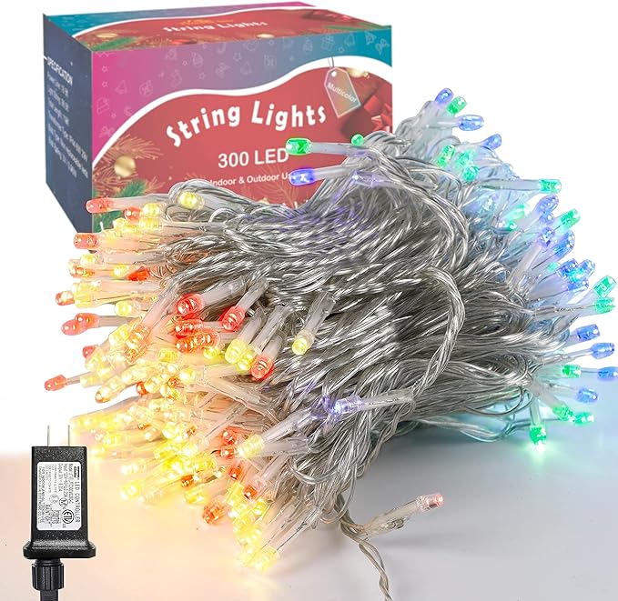LJLNION 300 LED String Lights Outdoor Indoor, Extra Long 98.5FT Christmas Lights - Image 6