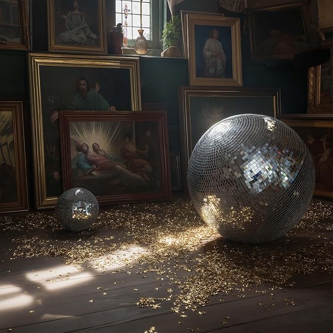 Yescom 20" Large Disco Ball Mirror Big Hanging Glass Decoration - Image 5
