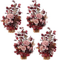 Ling's Moment 17.5" Tall Free Standing Artificial Flowers Arrangements 4 pcs by LingsMoment