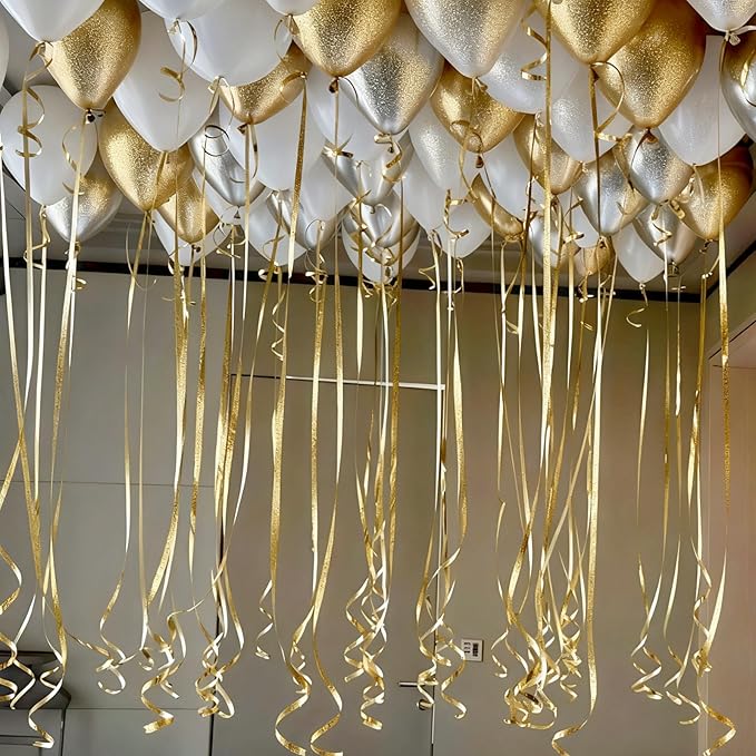 500 Yards Glitter Gold Curling Ribbon-Balloon String-Balloon Ribbon Shiny Roll - Image 5