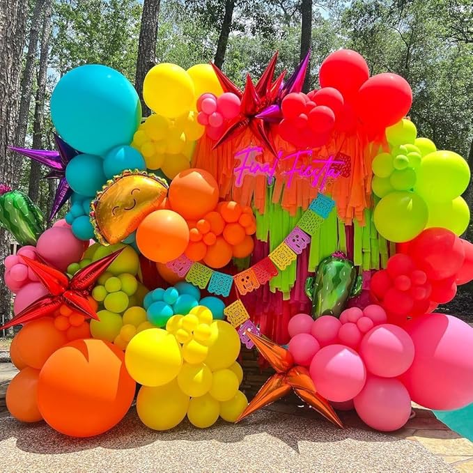 Bezente Assorted Rainbow Latex Balloons - Image 7