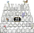 Glass Bud Vase Set of 40 Pcs Small Minimalist Vases by Tahnach
