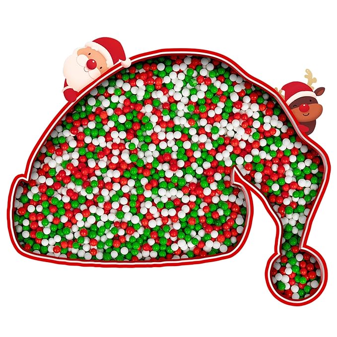 Christmas Nonpareils Sprinkles for Cake Decorating, 130g White Red and Green - Image 7
