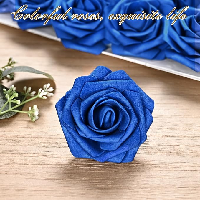 BLEUM CADE 16Pcs Artificial Flowers Fake Roses - Image 2
