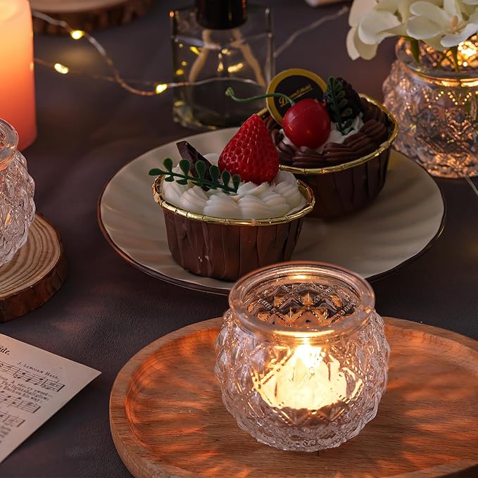 DARJEN 12Pcs Clear Votive Candle Holders - Image 5