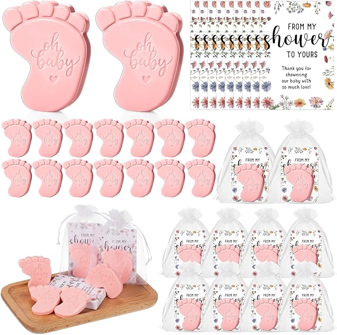 50 Sets Baby Shower Soap Favors by Dimsile