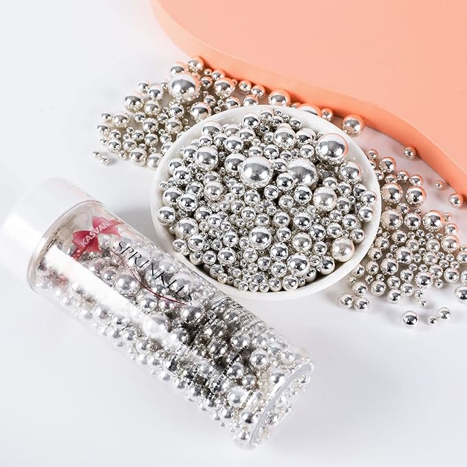 Kasvan Silver Pearl Sugar Sprinkles - Image 4