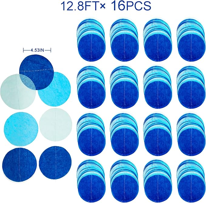 205Ft Navy Blue White Party Decorations Circle Dot Backdrop Garland Royal Blue - Image 2