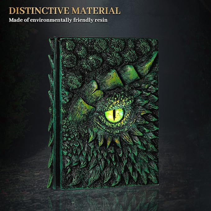 molshine A5 3D Dragon Embossed Journal, Resin Engraving Notebook, Retro Diary - Image 3