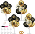 TONIFUL 4 Set Black Gold Balloon Stand Kit by TONIFUL