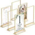 Gold Picture Frames Double-Sided, Menu Holders, and Photo Displays by DasherProducts