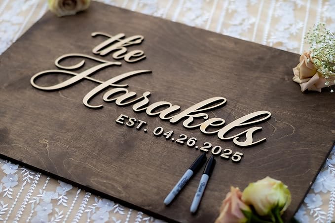 Personalized Last Name Guest Book, Unique Guest Book Sign, Custom Alternative - Image 3