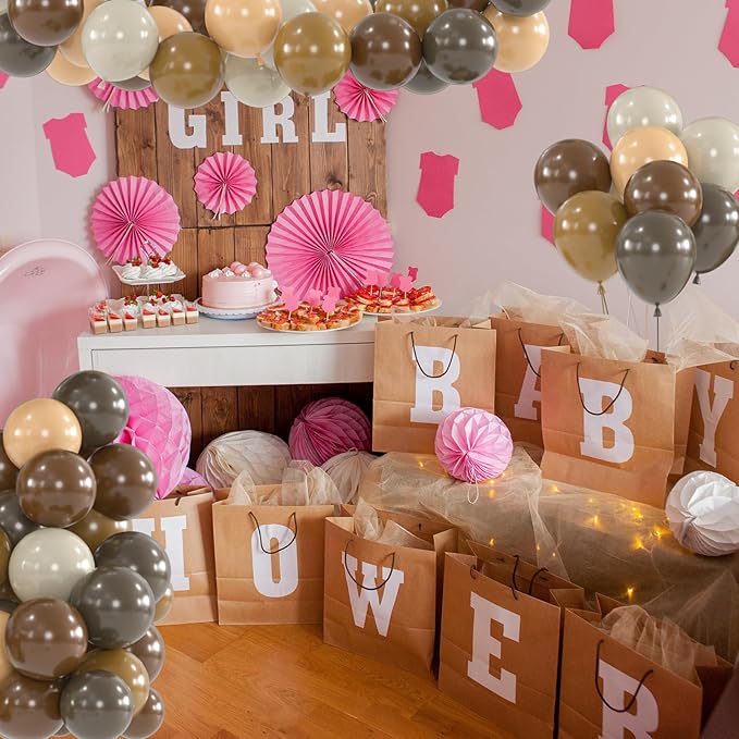 100pcs Brown Balloons - Image 5