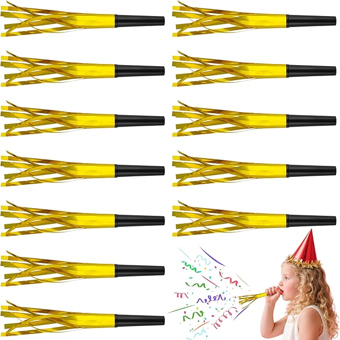 24 PC Gold Party Favors Party Blowers by Acoavo
