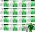 4 Pack 10 Feet Silver Green Foil Fringe Garland Metallic Tinsel Streamers by Ferwzsr