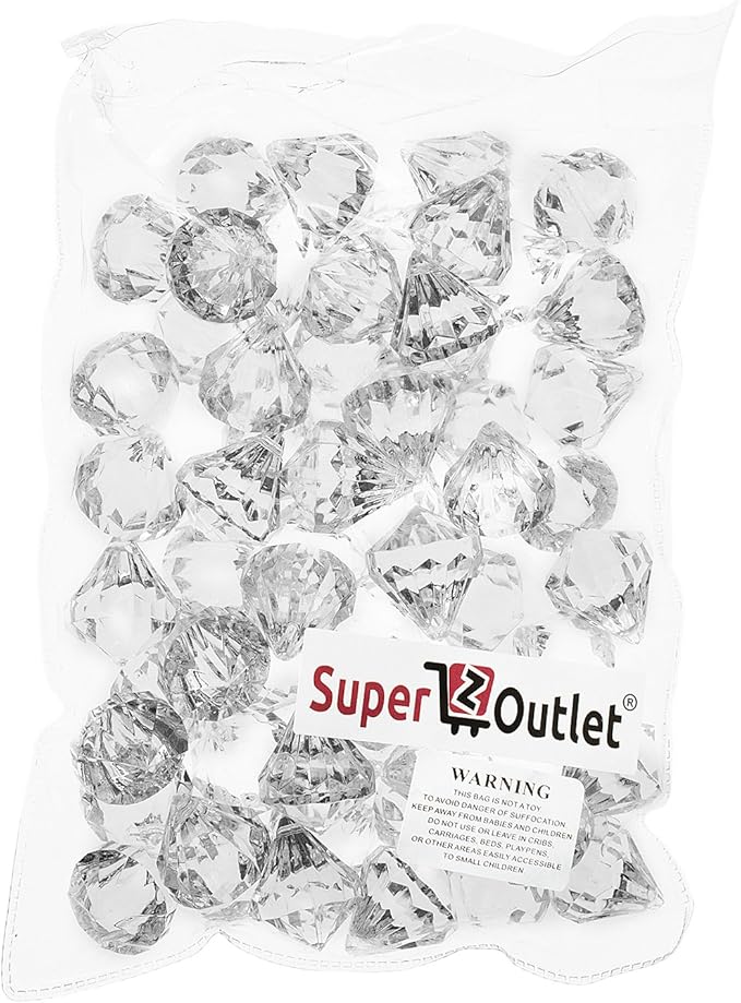 Super Z Outlet Acrylic Clear Ice Rock Diamond Crystals Treasure Gems - Image 2