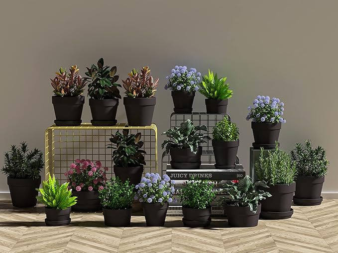 80 Pcs Small Mini Black Clay Pots 2.1'' Terracotta Pot Clay Ceramic Pottery - Image 5