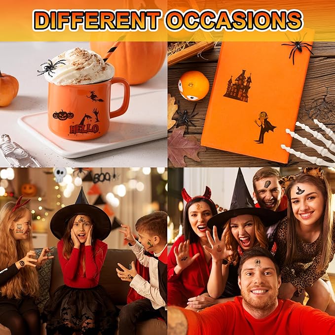 Halloween Temporary Tattoos for Kids – 30 Sheets - Image 3