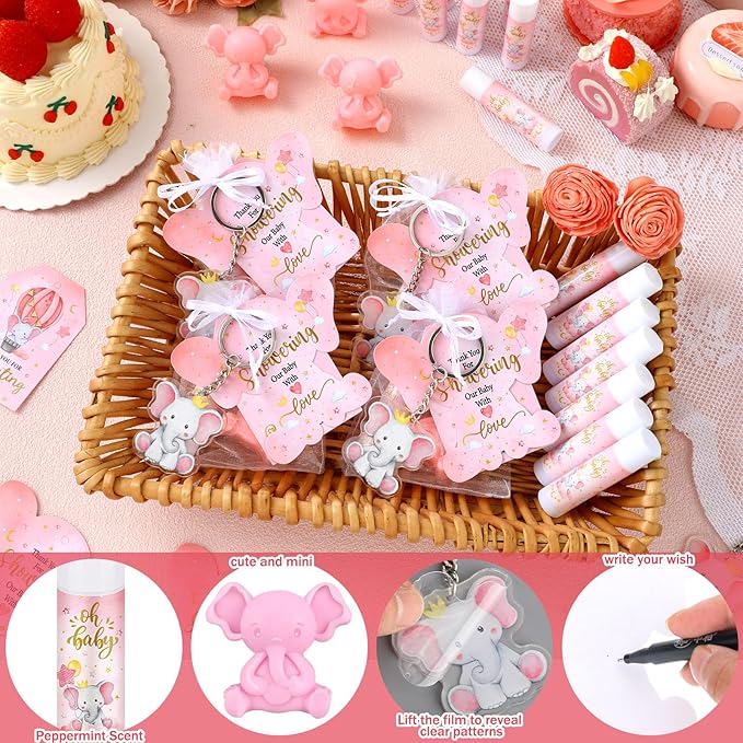 288 Baby Shower Favors Baby Shower Gifts Bulk Lip Balms Soaps Keychains Organza - Image 3