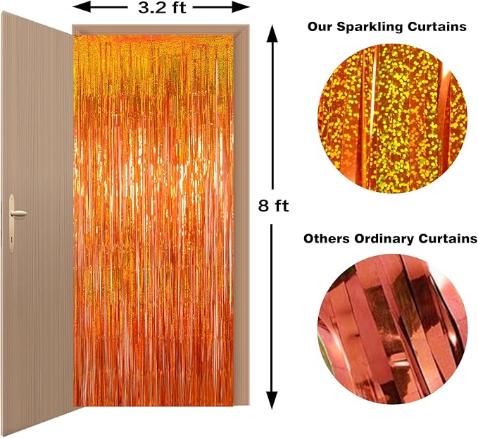 Reusable Foil fringe Curtains Halloween Decor Indoor Party Decorations - Image 3